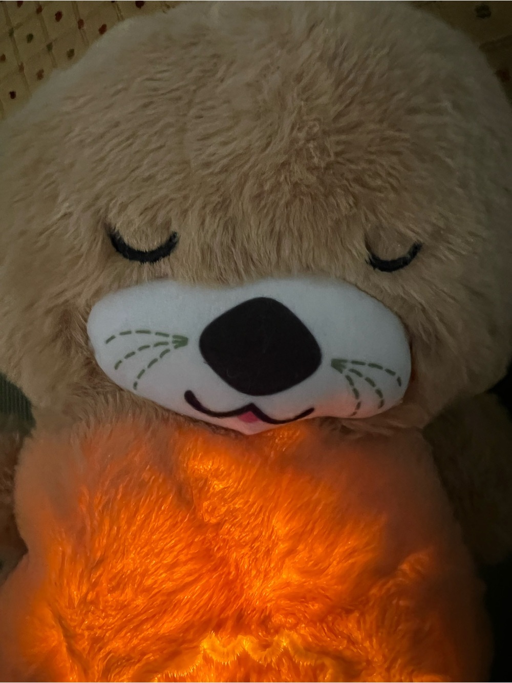 Plush Light-Up Bear Toy-Pink Several tunes w/button on left leg/NEW
